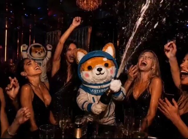 Asteroid's Wild Champagne Party Celebration
